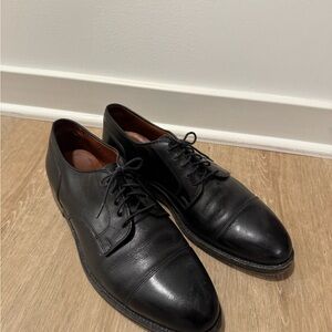 Alden Black  Straight Tip Bal-  Black Calfskin.